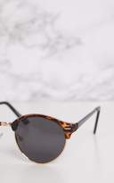 Thumbnail for your product : PrettyLittleThing Black Classic Round Retro Sunglasses