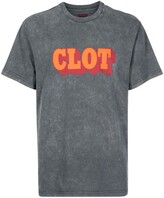 Thumbnail for your product : Clot logo-print acid wash T-shirt