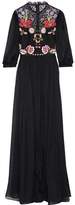 Thumbnail for your product : Temperley London Aura Embroidered Silk-Blend Chiffon And Lace Gown