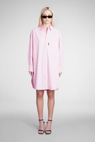Dress In Rose-pink Cotton 
