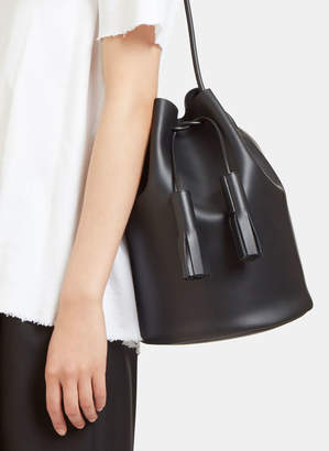 Building Block Women’s Leather Bucket Bag in Black