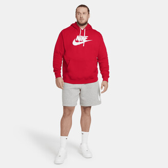 men's nike sportswear club fleece pullover hoodie red