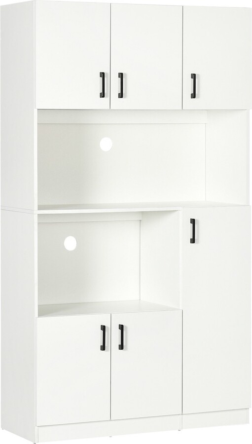 71" Freestanding Pantry, Kitchen Buffet with Hutch, Modern