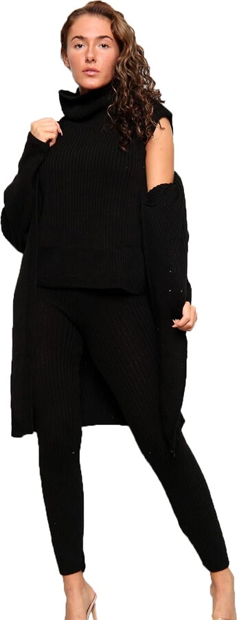 Crazy Fashion Women's Long Sleeve Knit Piece Roll Neck Chunky