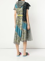 Thumbnail for your product : Kolor Floral Panelled Belted Dress