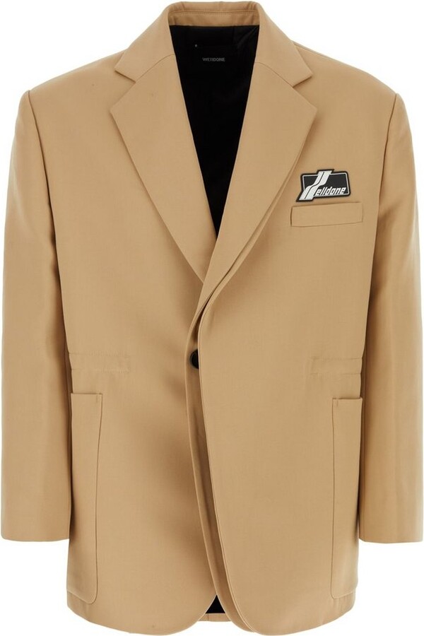 we11done Logo Patch Twill Blazer