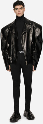 Dolce & Gabbana Lambskin jacket with embossed logo