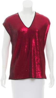 Giada Forte Sequined Short Sleeve Top w/ Tags
