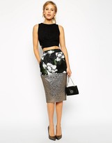 Thumbnail for your product : ASOS Pencil Skirt In Mixed Print And Jacquard