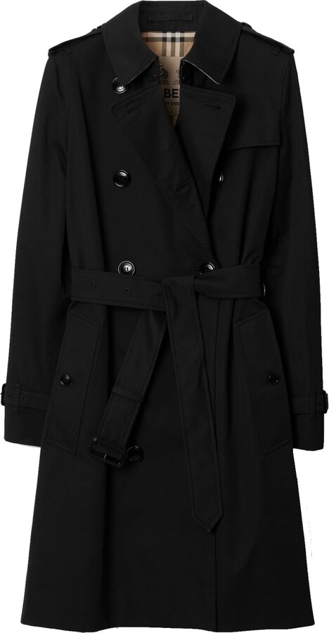 Burberry Women's Black Coats on Sale | ShopStyle