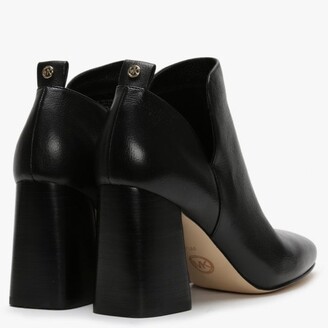 Michael Kors Dixon Black Leather Ankle Boots