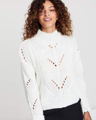 Cotton On Perry Pointelle Mock-Neck Knit