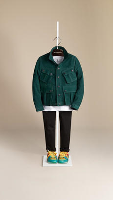 Burberry Nubuck Jacket With Bellows Pockets