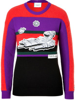 Thumbnail for your product : Iceberg Wool/Mohair Striped Pullover with Applique