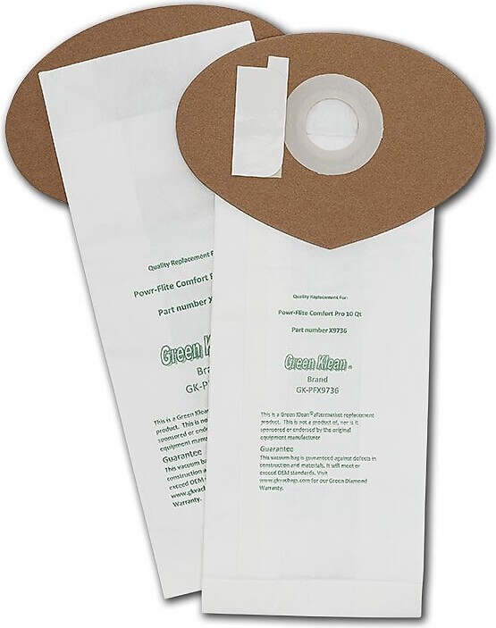 Green Klean Vacuum Bag, White, 10/Pack (GK-PFX9736-10Qrt-P)