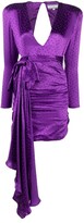 Thumbnail for your product : Redemption Plunge-Neck Oversized-Bow Mini Dress