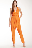 Thumbnail for your product : Catherine Malandrino Ema V-Neck Silk Blend Jumpsuit