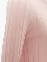 Thumbnail for your product : Allude Wide-rib Merino Wool Sweater - Light Pink