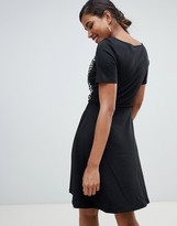 Thumbnail for your product : Y.A.S Y.A.S Stapey lace up trim dress