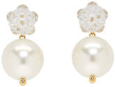 Thumbnail for your product : Simone Rocha Transparent Flower and Pearl Earrings
