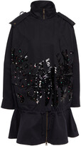 Thumbnail for your product : Valentino Embellished Cotton-gabardine Hooded Parka