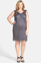 Thumbnail for your product : Pisarro Nights Embellished V-Neck Shift Dress (Plus Size)