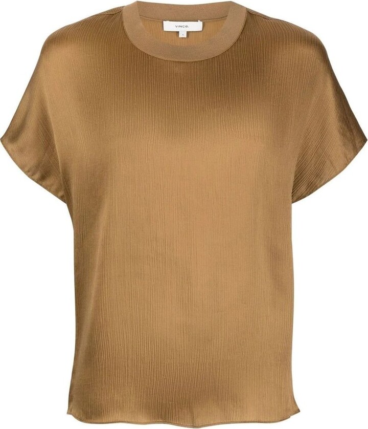Vince Crewneck Satin T-Shirt