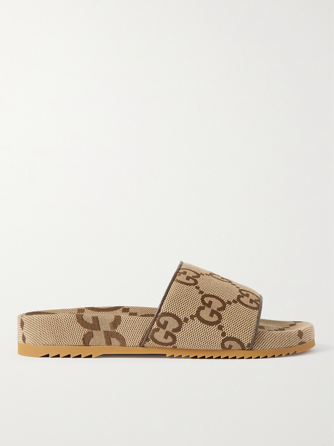 Gucci Sideline Monogrammed Canvas Slides - ShopStyle Flip Flop Sandals
