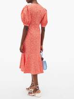 Thumbnail for your product : Rebecca Taylor Malia Floral-print Cotton-poplin Midi Dress - Red Multi