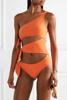 Thumbnail for your product : Lisa Marie Fernandez Bianca One-shoulder Cutout Stretch-crepe Swimsuit