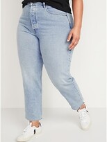 Thumbnail for your product : Old Navy Extra High-Waisted Sky-Hi Button-Fly Straight Raw-Hem Jeans for Women