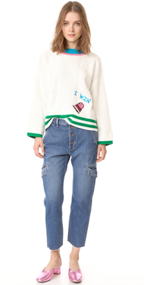 Mira Mikati Monster Embroidered Sweater