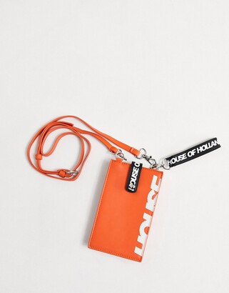 House of Holland mini bag with logo in orange