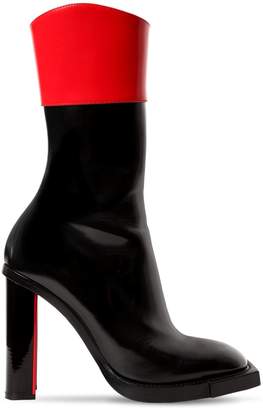 Alexander McQueen 105mm Polished Leather Ankle Boots