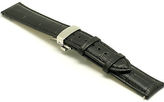 Thumbnail for your product : Tag Heuer 20mm Black Leather Watch Strap CROCO Butterfly Clasp for Men's