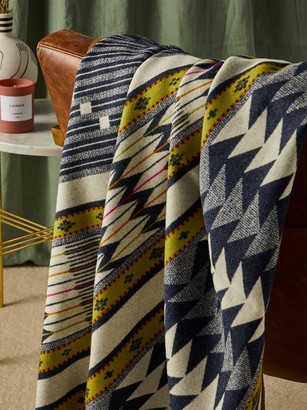 Pendleton Spirit Seeker Wool And Cotton-blend Blanket - Grey