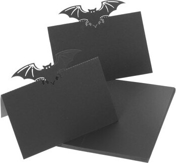 50Pcs Bat Places Cards Black Blank Place Cards Table Seating Place Cards For Halloween