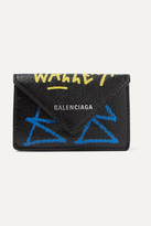 Thumbnail for your product : Balenciaga Papier Mini Printed Textured-leather Wallet