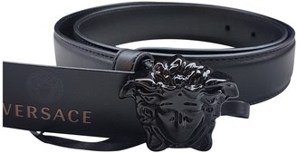 Versace Black Leather Belts