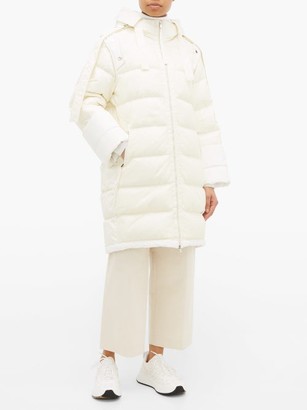 2 MONCLER 1952 Narvalong Longline Quilted Down Jacket - White