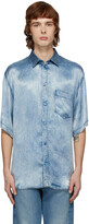 Thumbnail for your product : Balenciaga Indigo Satin Acid Wash Shirt