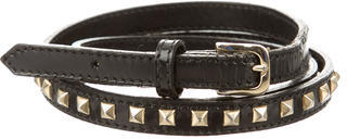 Burberry Leather Studded Belt