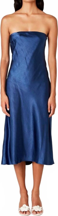 Nia Carolyn Midi Dress In Blue