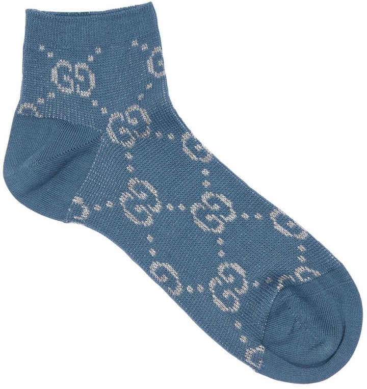Gucci Gg Lurex Jacquard Cotton Blend Socks - ShopStyle