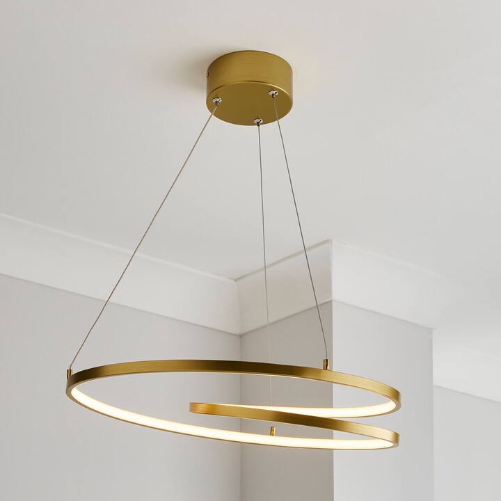 Dunelm Menton Integrated LED Swirl Ceiling Fitting Gold ShopStyle