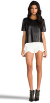 Thumbnail for your product : Mason by Michelle Mason Leather Tee