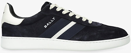 Bally Mens Navy Roget Suede Low-Top Trainers Eur 43 / 9 Uk Men