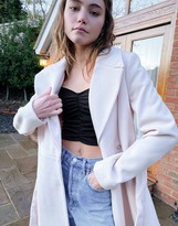 Thumbnail for your product : Miss Selfridge skater coat in blush