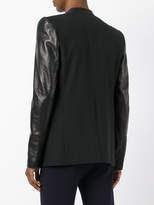 Thumbnail for your product : Unconditional leather sleeve cutaway jacket