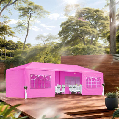 8UHNK™ 10'x30' Outdoor Party Tent Large Tents For Parties Graduation Wedding And Birthday Outside Event Tent With 8 Removable Sidewalls & Transparent Win